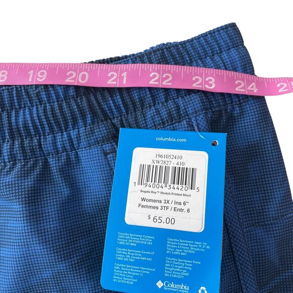 Columbia Womens Size 3X Bogata Bay Stretch Shorts Omni Shade 50 UPF Fishing Blue - Picture 5 of 10